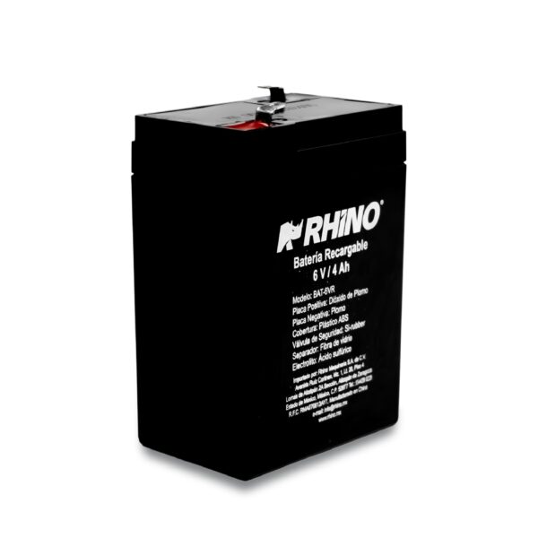 BATERIA RHINO RECARGABLE 6Vcc/4Ah