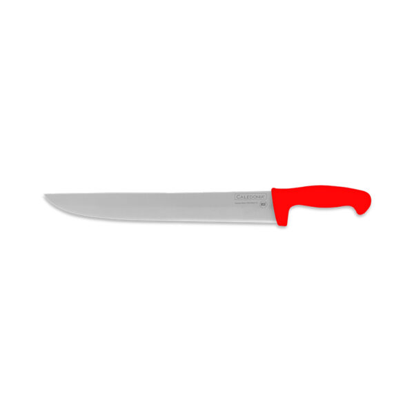 CUCHILLO BISTECERO RECTO 14" MANGO ROJO