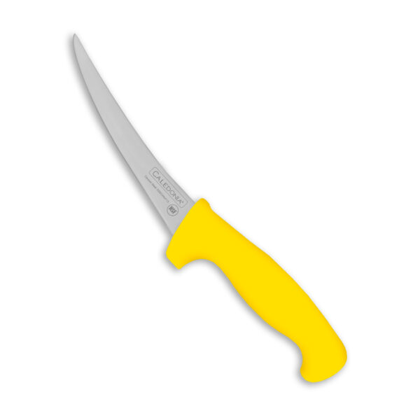 CUCHILLO DESHUESADOR CURVO 6" MANGO AMARIILO