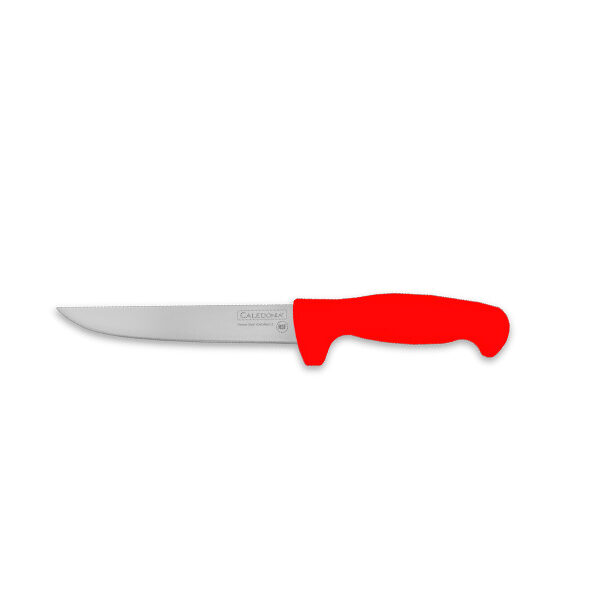 CUCHILLO DESHUESADOR RECTO 6" MANGO ROJO