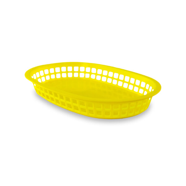 CANASTA DE PLASTICO PARA CENTRO DE MESA COLOR AMARILLO