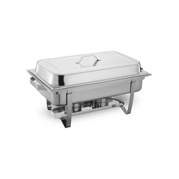 CHAFER ECONOMICO RECTANGULAR EN ACERO INOXIDABLE, 31.5 X 56 CM