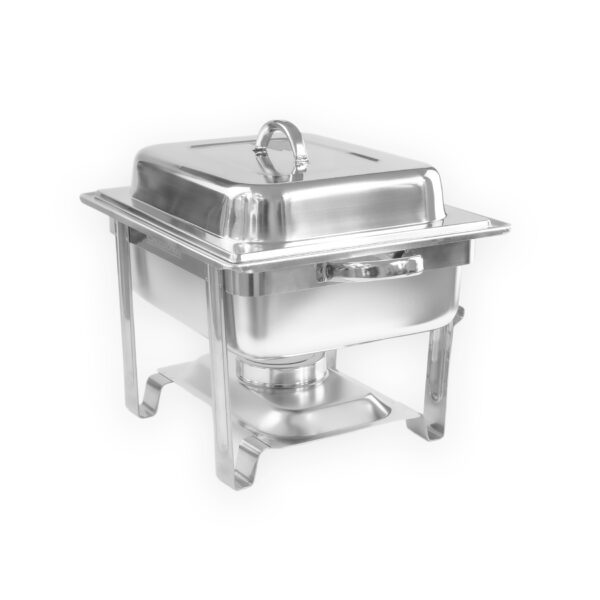CHAFER ECONOMICO MEDIO ACERO INOXIDABLE 31.5 x 28 cm.