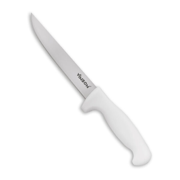 CUCHILLO DESHUESADOR RECTO 6" MANGO BLANCO