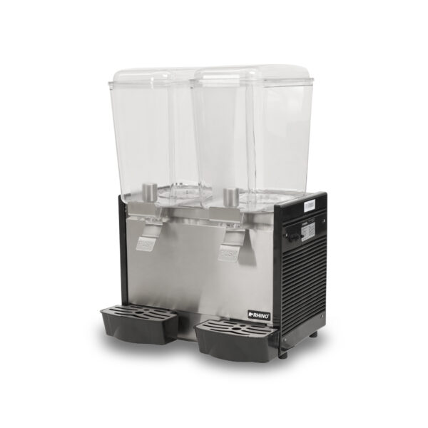 DISPENSADOR DE BEBIDAS FRIAS DE DOS TANQUES MARCA RHINO MOD. DISBEF 2T
