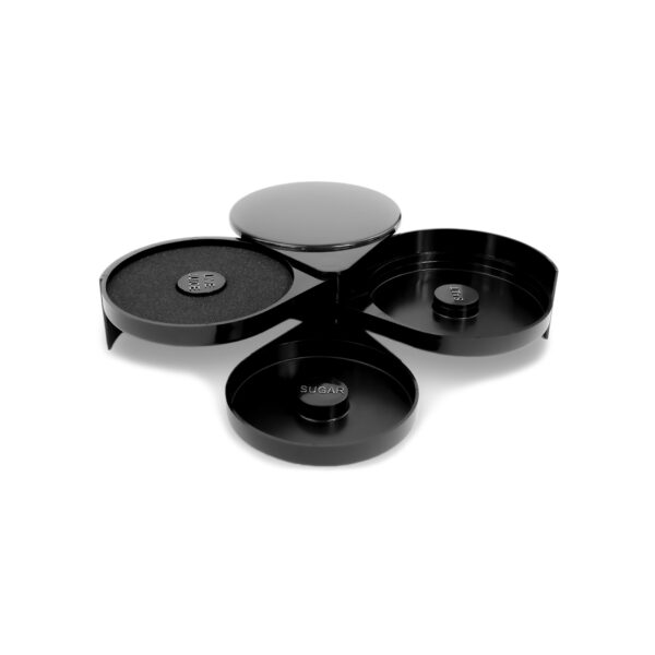 ESCARCHADOR DE VASOS CON 3 BANDEJAS GIRATORIAS Y ESPONJA