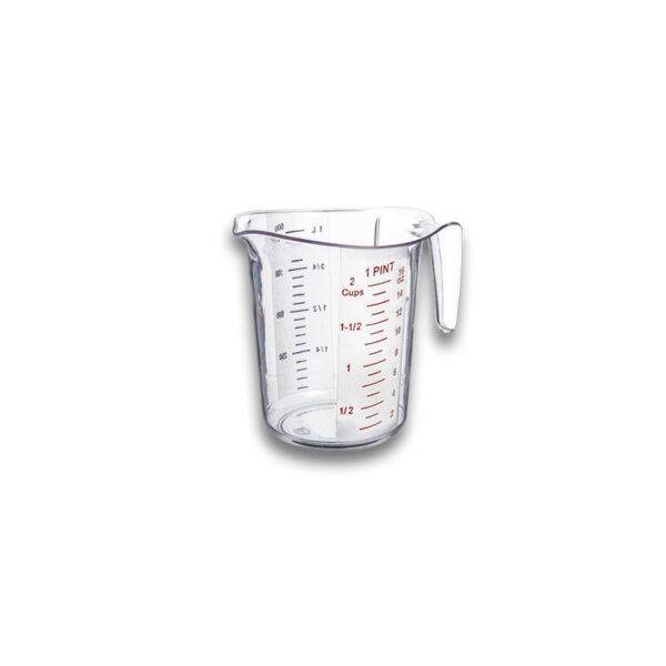 JARRA DE POLICARBONATO MEDIDORA GRADUADA, CAPACIDAD DE 500 ML