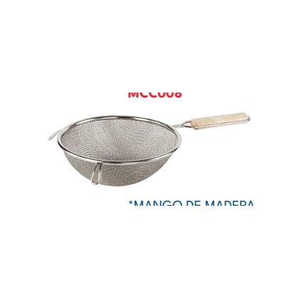 COLADOR DOBLE MALLA 8" ACERO INOXIDABLE