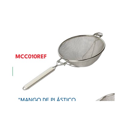 COLADOR DOBLE MALLA 10" ACERO INOXIDABLE REFORZADO