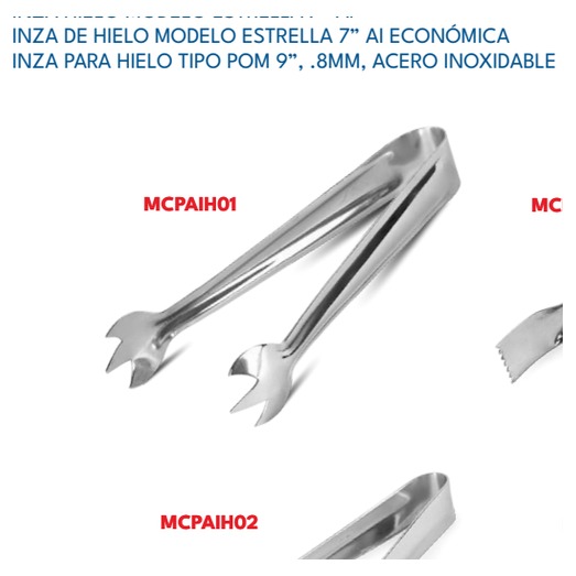 PINZA PARA HIELO AI (PATA DE GALLO)