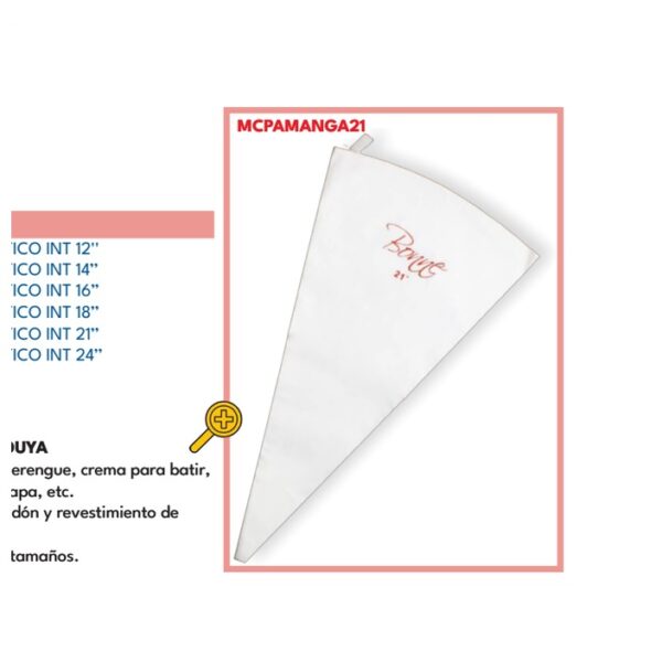 MANGA PARA DUYA LONA EXT PLASTICO INT 21"