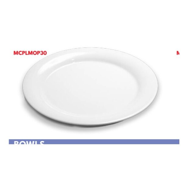 PLATO DE MELAMINA OVAL (30X22.5*2CM), PREMIUM BLANCO
