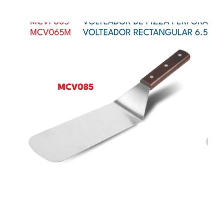 ESPATULA VOLTEADOR RECTANGULAR DE 8.5" MANGO MADERA