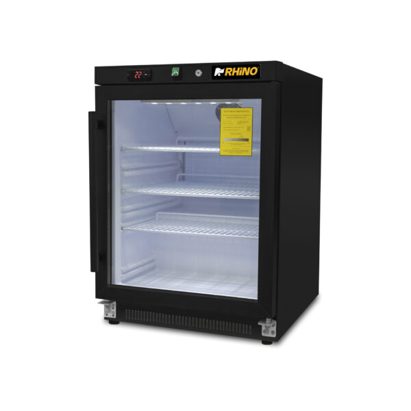 REFRIGERADOR VERTICAL PUERTA DE CRISTAL 4 PIES RHINO MOD. REVEAB-4C