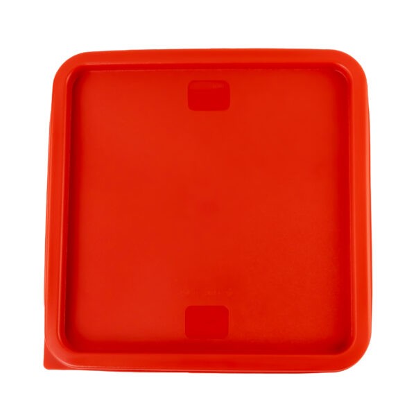 TAPA DE POLIETILENO, COLOR ROJA PARA RECIPIENTE CUADRADO DE 12 Y 18 QT