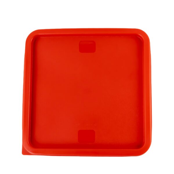 TAPA DE POLIETILENO, COLOR ROJA PARA RECIPIENTE CUADRADO DE 6 Y 8 QT