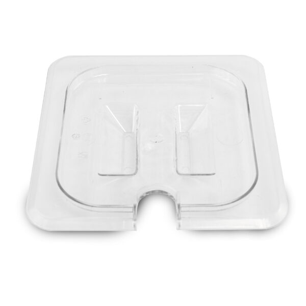 TAPA DE INSERTO DE POLICARBONATO, TAMAÑO SEXTO RANURADO (17.5 X 16 CM)