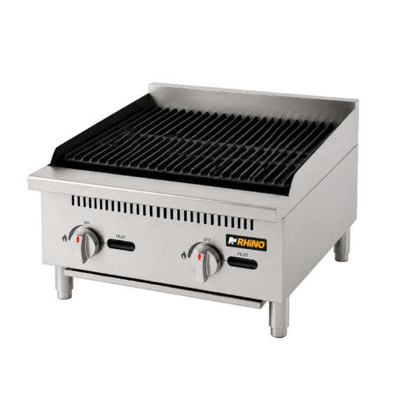 ASADOR A GAS DE 2 QUEMADORES MARCA RHINO MOD. ASAG-2Q