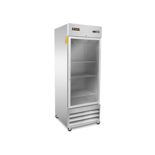 CONGELADOR VERTICAL RHINO MOD. CONVECRI-23 INOX 1 PUERTA DE CRISTAL