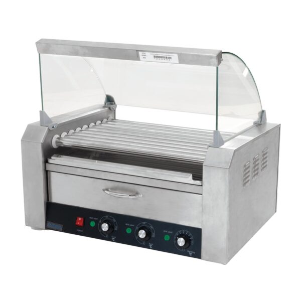 ASADOR DE SALCHICHAS DE 9 TUBOS CON CAJÓN PARA PAN MIGSA MOD. HHD-09A