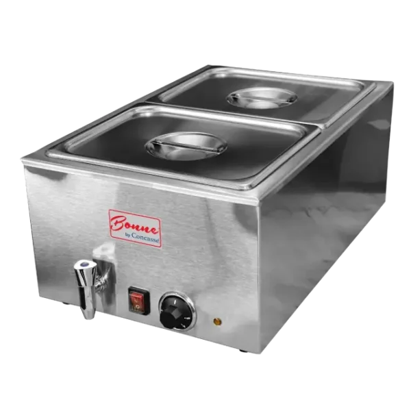 Chafer eléctrico Concasse MCHEL1100L2 de 1200 watts con dos insertos medios